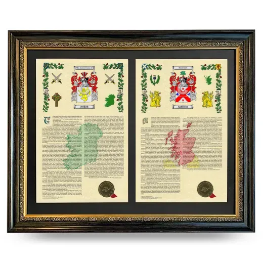 Double Armorial History Framed - Heirloom