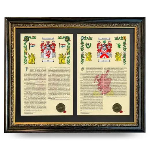 Double Armorial History Framed - Heirloom