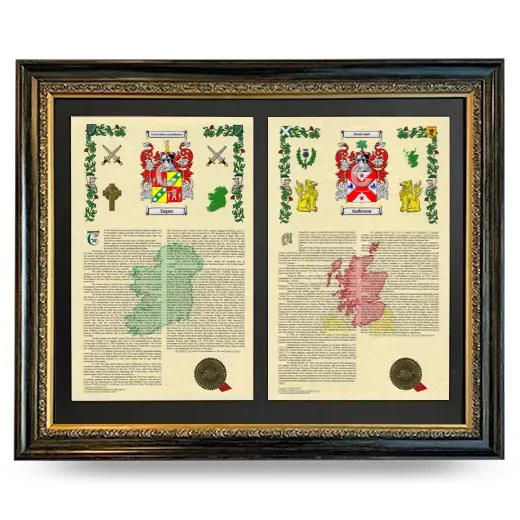 Double Armorial History Framed - Heirloom