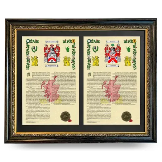 Double Armorial History Framed - Heirloom