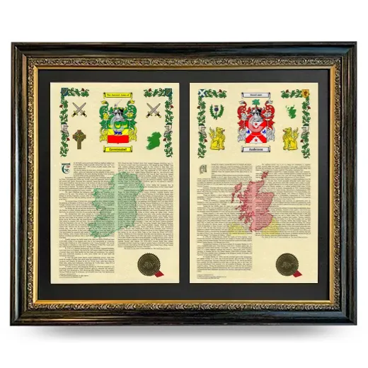 Double Armorial History Framed - Heirloom