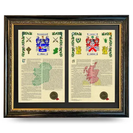 Double Armorial History Framed - Heirloom