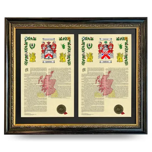 Double Armorial History Framed - Heirloom