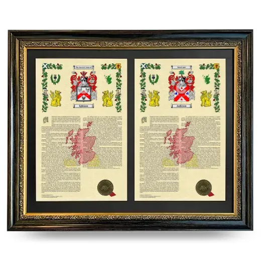 Double Armorial History Framed - Heirloom