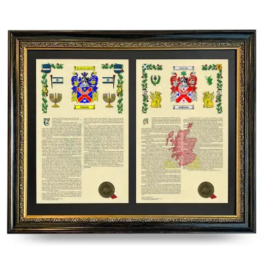 Double Armorial History Framed - Heirloom