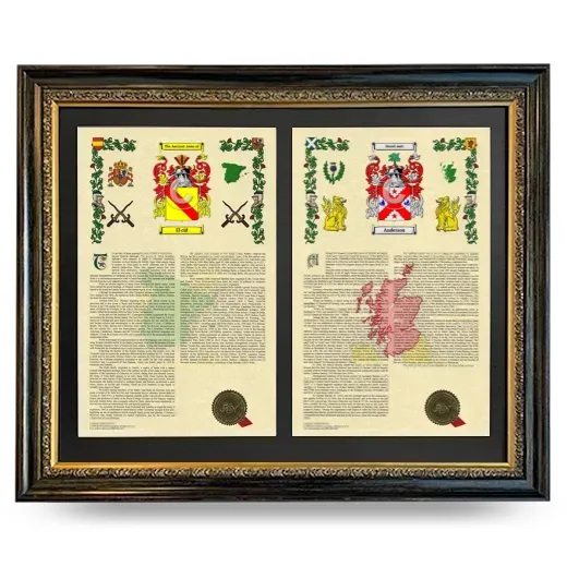 Double Armorial History Framed - Heirloom