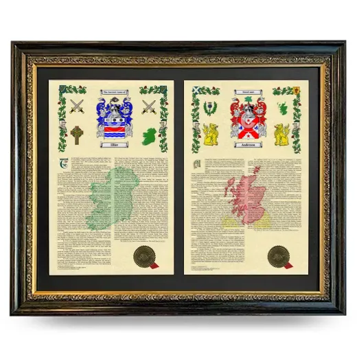Double Armorial History Framed - Heirloom