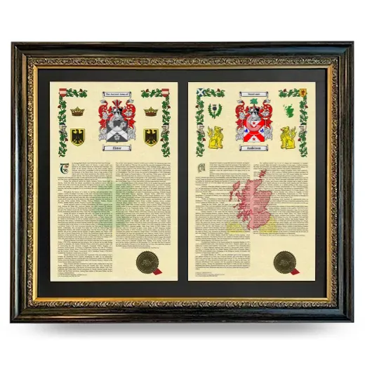 Double Armorial History Framed - Heirloom