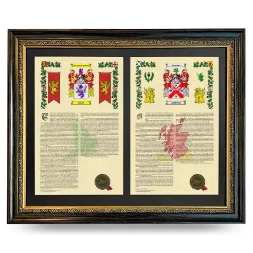 Double Armorial History Framed - Heirloom