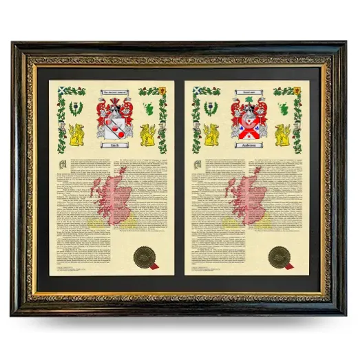 Double Armorial History Framed - Heirloom
