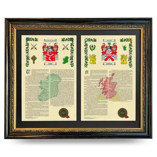 Double Armorial History Framed - Heirloom