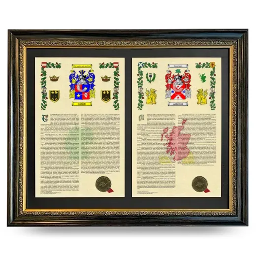 Double Armorial History Framed - Heirloom