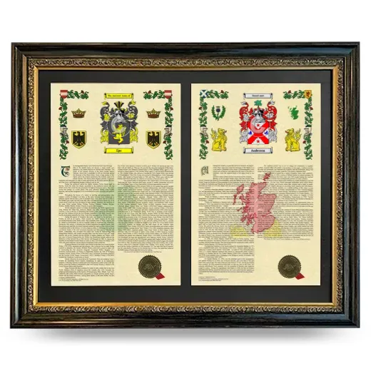 Double Armorial History Framed - Heirloom