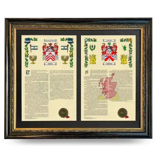 Double Armorial History Framed - Heirloom