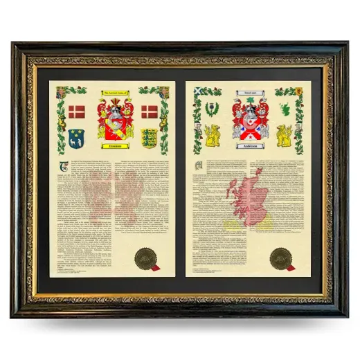 Double Armorial History Framed - Heirloom
