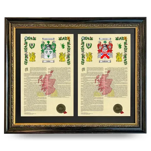 Double Armorial History Framed - Heirloom