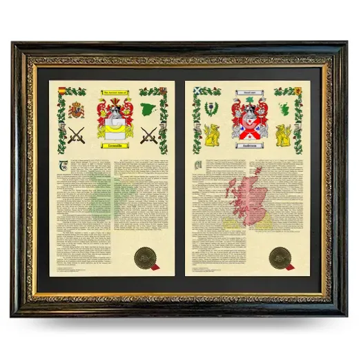 Double Armorial History Framed - Heirloom