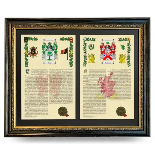 Double Armorial History Framed - Heirloom