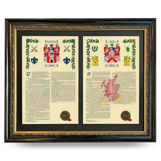 Double Armorial History Framed - Heirloom