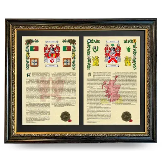 Double Armorial History Framed - Heirloom