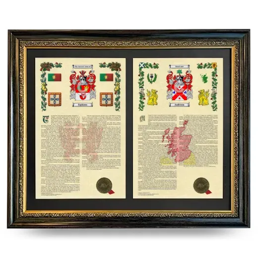 Double Armorial History Framed - Heirloom
