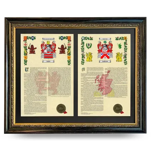Double Armorial History Framed - Heirloom