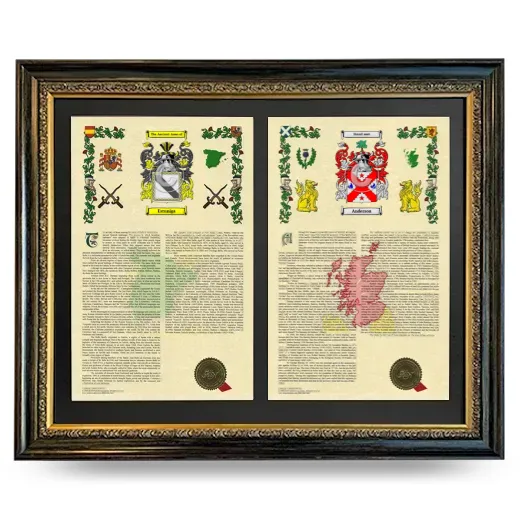 Double Armorial History Framed - Heirloom