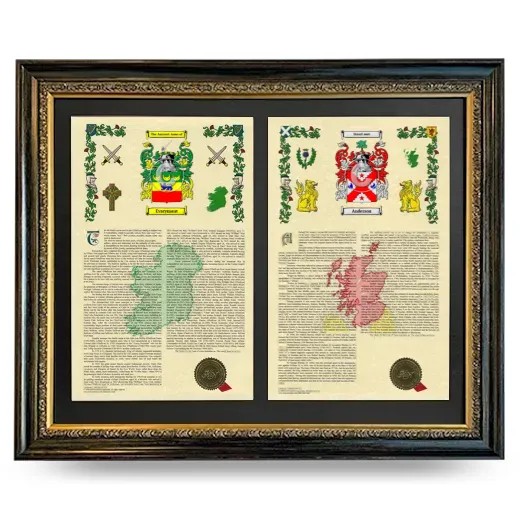 Double Armorial History Framed - Heirloom