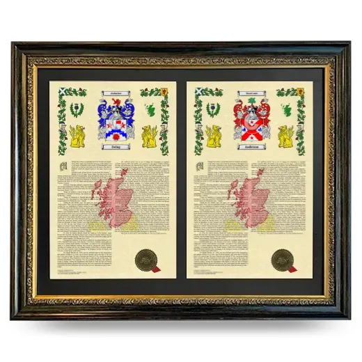 Double Armorial History Framed - Heirloom