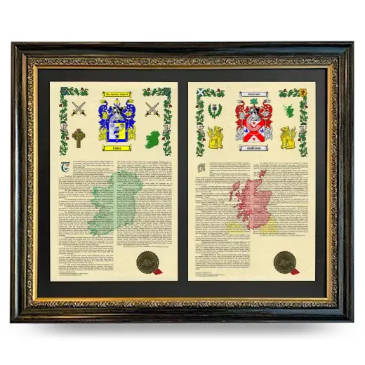 Double Armorial History Framed - Heirloom