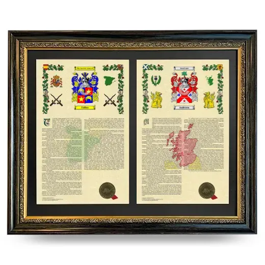 Double Armorial History Framed - Heirloom
