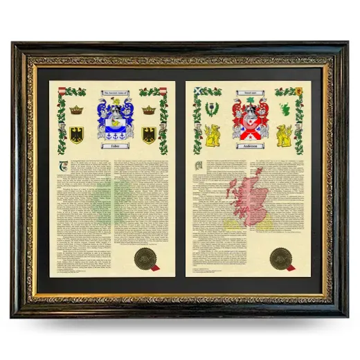 Double Armorial History Framed - Heirloom