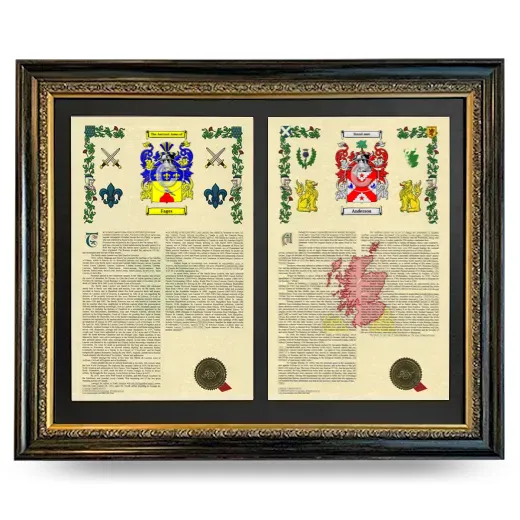 Double Armorial History Framed - Heirloom