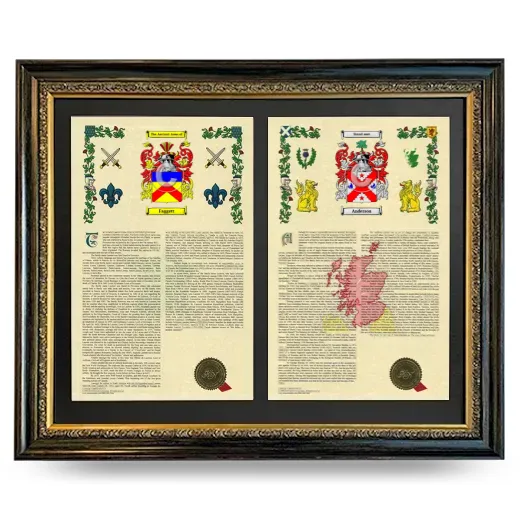 Double Armorial History Framed - Heirloom