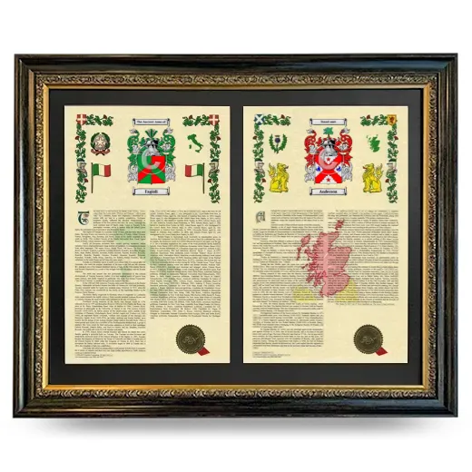 Double Armorial History Framed - Heirloom