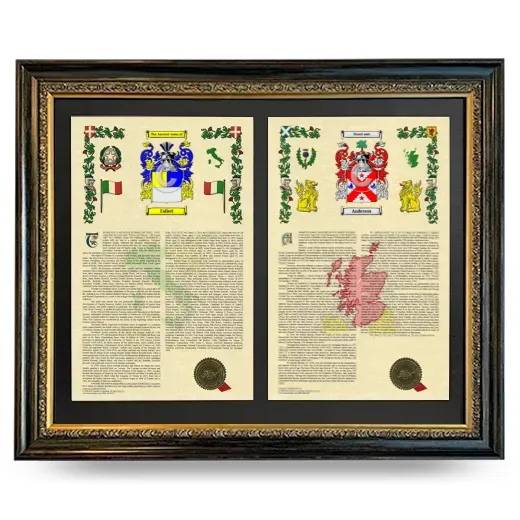 Double Armorial History Framed - Heirloom