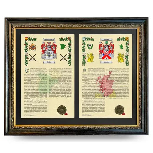Double Armorial History Framed - Heirloom