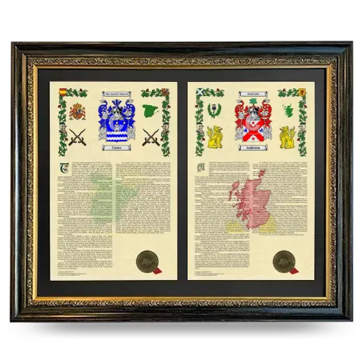 Double Armorial History Framed - Heirloom