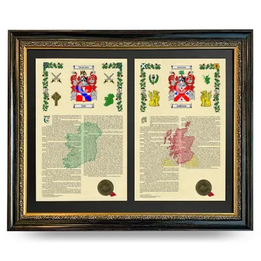 Double Armorial History Framed - Heirloom