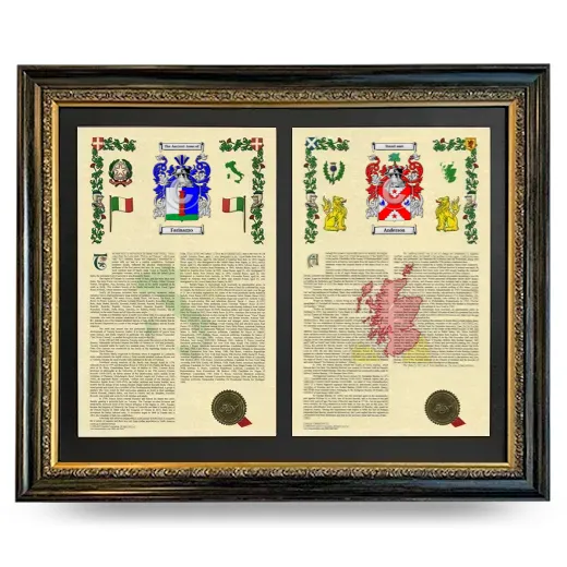 Double Armorial History Framed - Heirloom