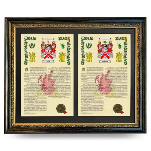 Double Armorial History Framed - Heirloom