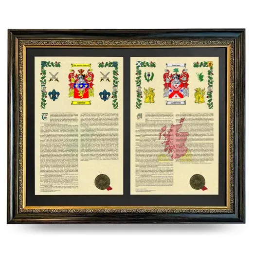 Double Armorial History Framed - Heirloom