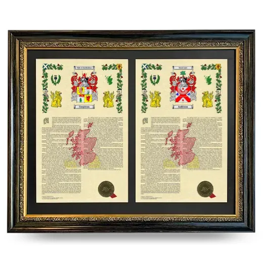 Double Armorial History Framed - Heirloom