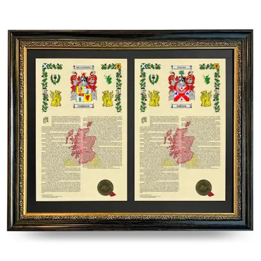 Double Armorial History Framed - Heirloom