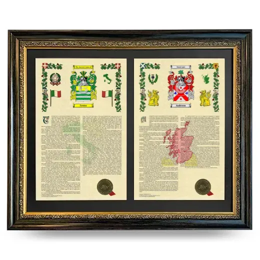 Double Armorial History Framed - Heirloom