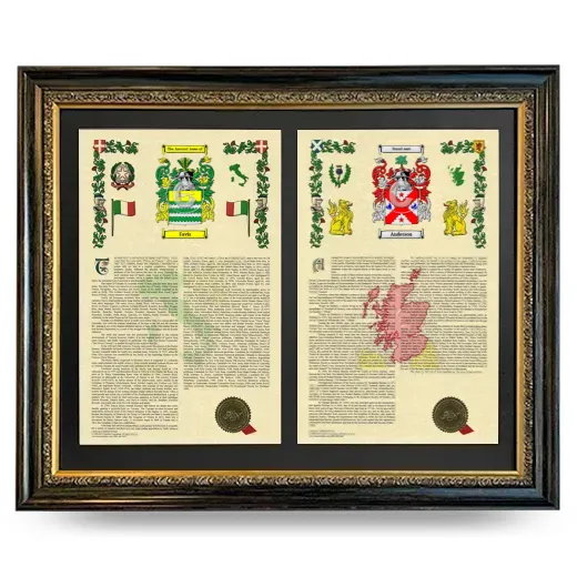 Double Armorial History Framed - Heirloom
