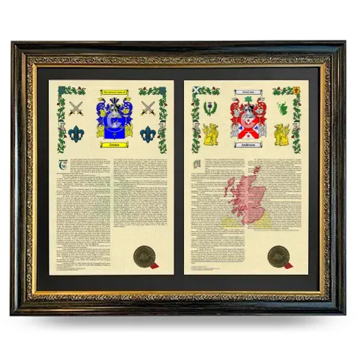 Double Armorial History Framed - Heirloom