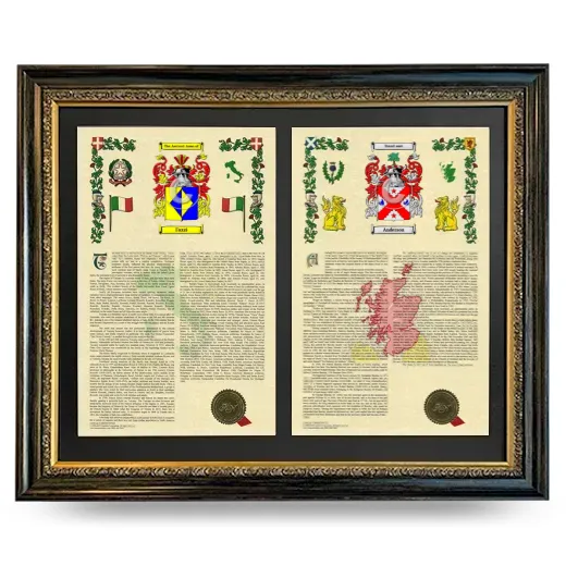 Double Armorial History Framed - Heirloom