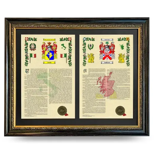 Double Armorial History Framed - Heirloom