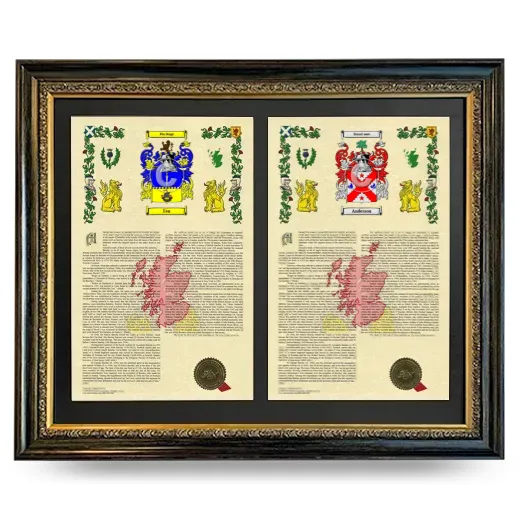 Double Armorial History Framed - Heirloom